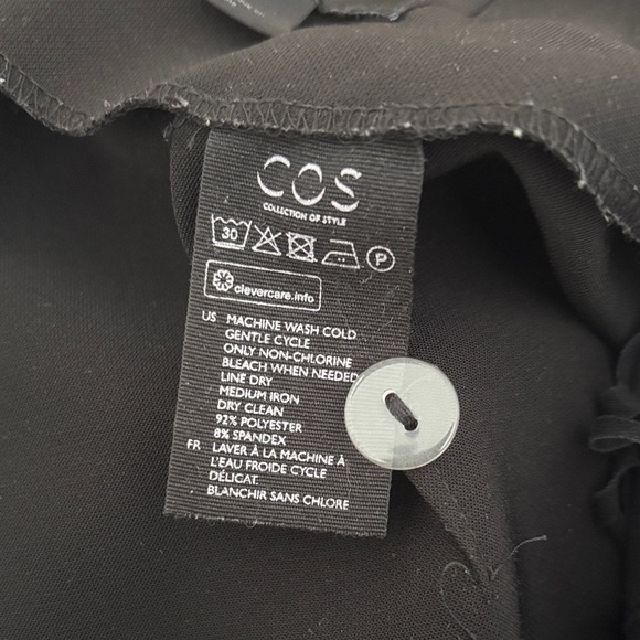 COS Black Wide-Leg Paperbag Pants - Picture 4 of 4